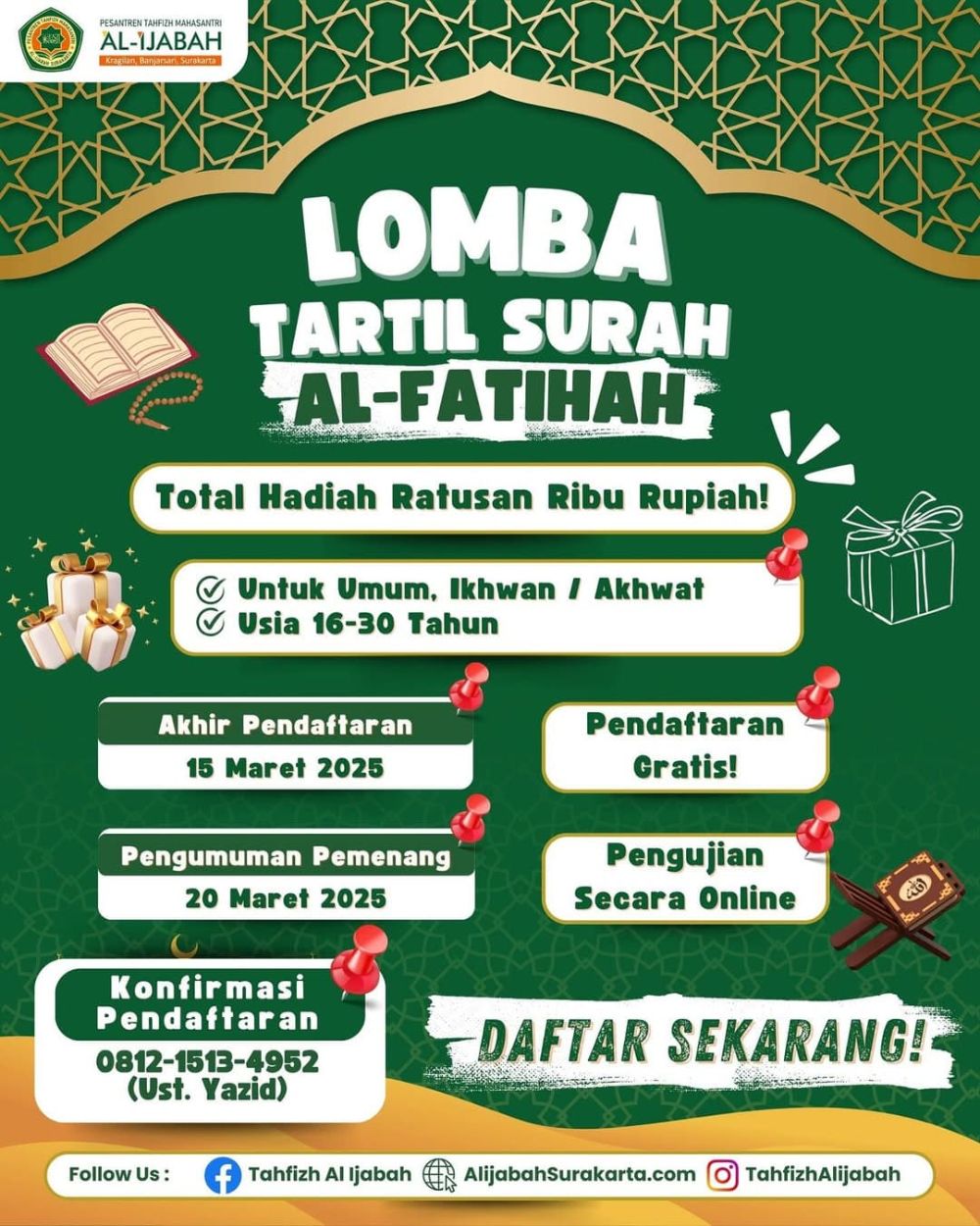 Lomba Tartil Surah Al-Fatihah: Raih Hadiah & Pahala Sekaligus!