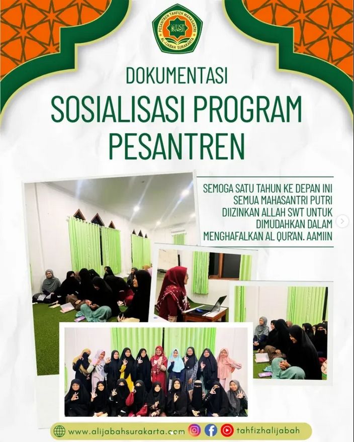 Dokumentasi Sosialisasi Program Pesantren Tahfizh Mahasantri Al-Ijabah Surakarta​
